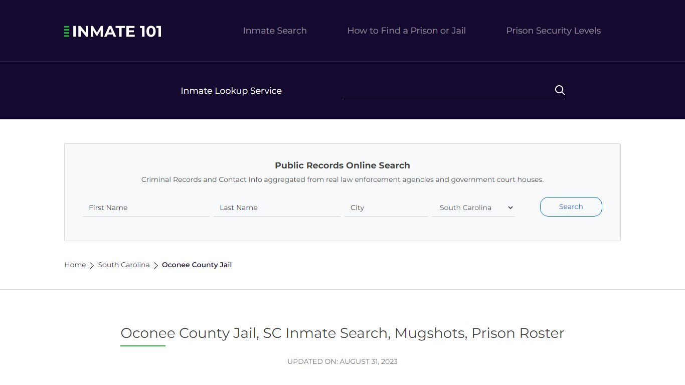 Oconee County Jail, SC Inmate Search, Mugshots, Prison Roster